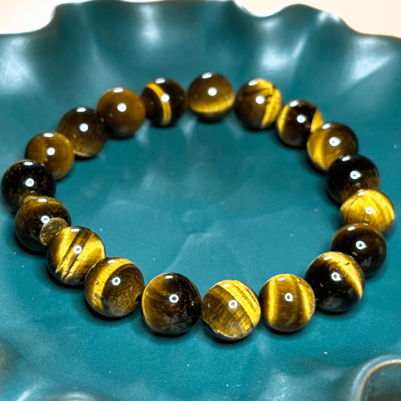 Natural yellow tiger eye stone bracelet - represents courage | confidence | career | success