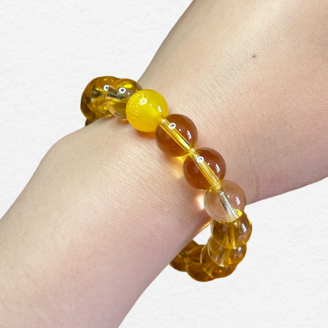 Five Elements Balancing Bead Bracelet - Metal, Wood, Water, Fire, and Earth