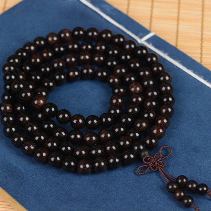 (FREE) The Black Ebony Buddhist Prayer Bead Bracelet