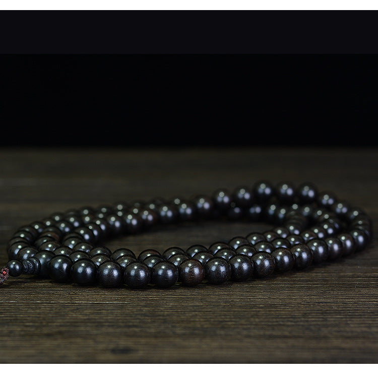 (FREE) The Black Ebony Buddhist Prayer Bead Bracelet