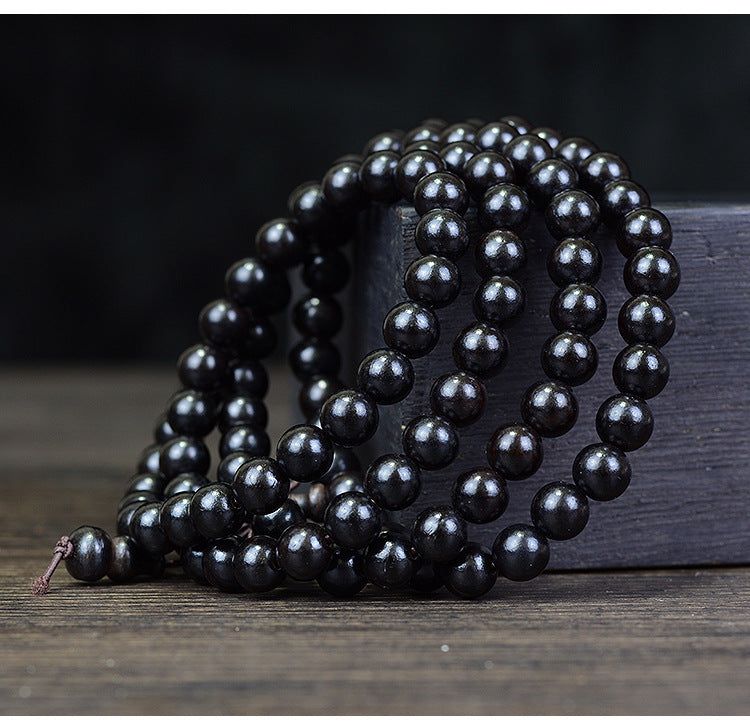 (FREE) The Black Ebony Buddhist Prayer Bead Bracelet