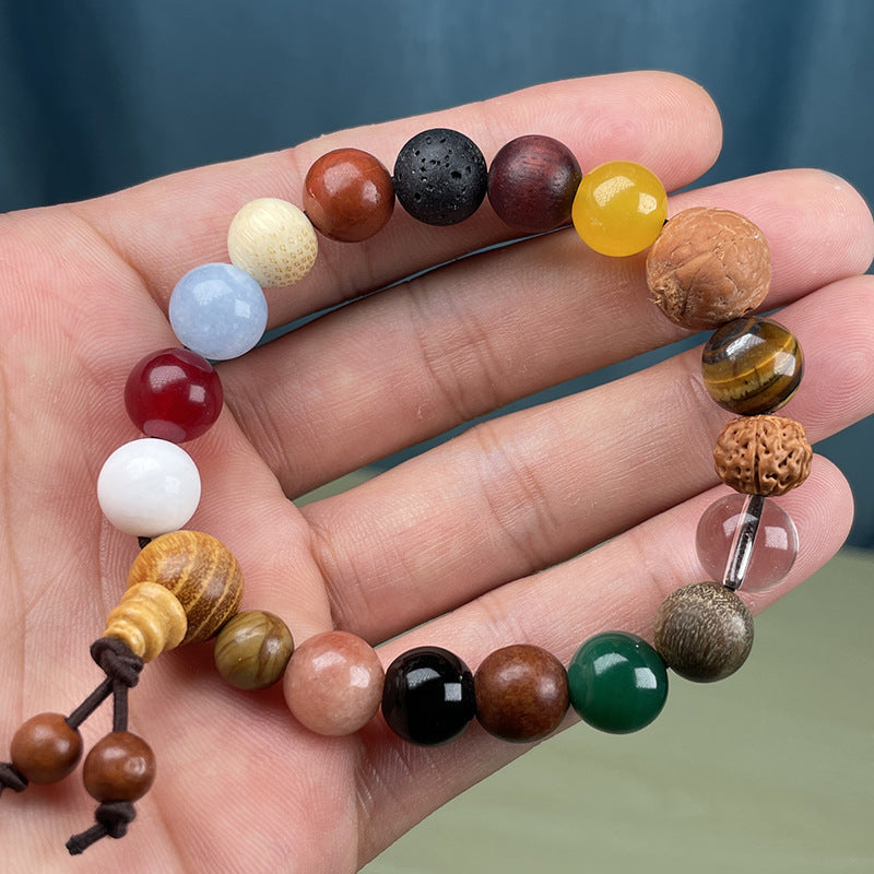 Natural multi-treasure wood beads bracelet sandalwood beads