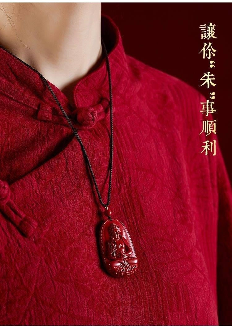 紫金砂十二生肖本命佛八大守護神項鍊 - 守護一生,吉祥如意