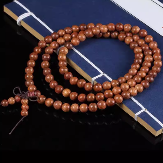 (FREE)The Myanmar Yellow Rosewood 108-Beads Buddhist Prayer Bead Bracelet